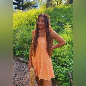 Altar’d State Orange Summer Mini Dress 🍑🍑☀️
